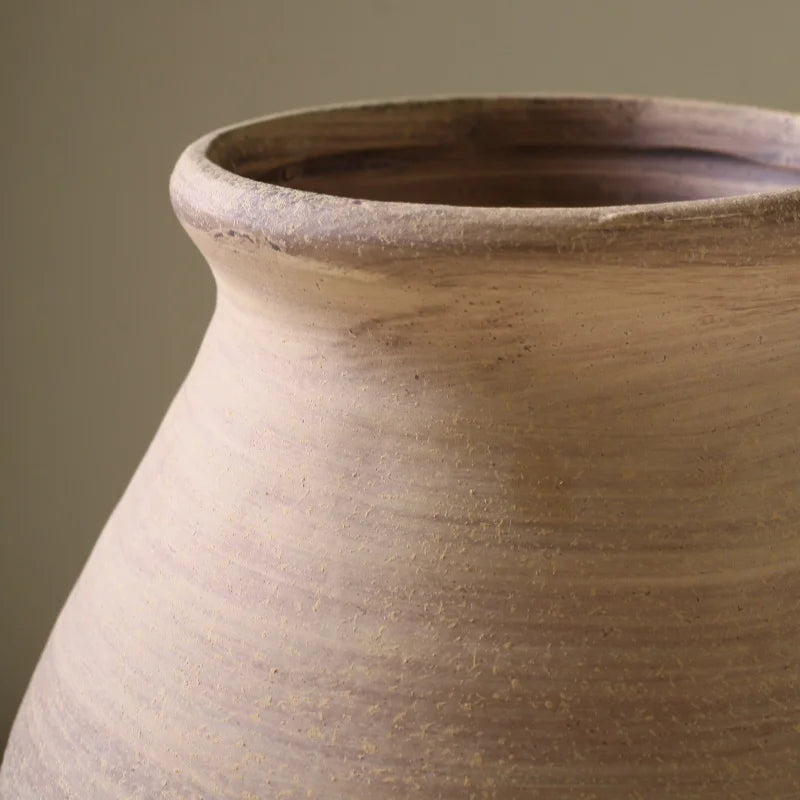 Arden Rough Clay Ceramic Vase for Dried Flowers – Vintage-Inspired Tabletop Decor