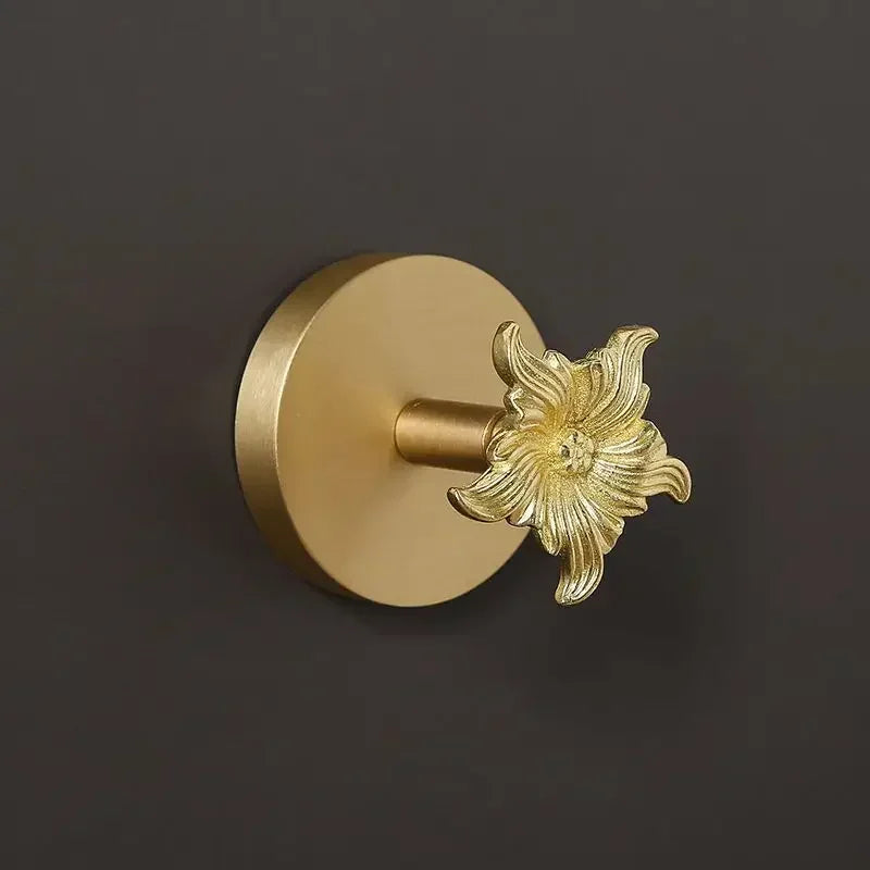 Alder Brass Animal & Botanical Wall Hook
