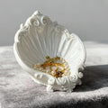 Adele Vintage Shell Shaped Jewelry Tray – White Vanity Organizer