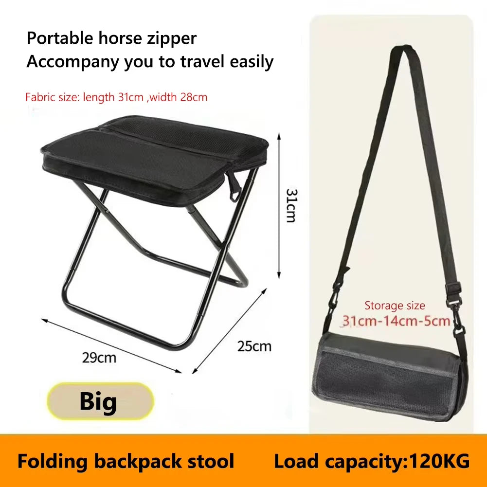 Portable Folding Backpack Stool for Outdoor, Camping & Hiking