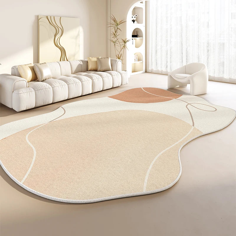 Mizu Irregular Shapes Plush Rug for Living Room or Bedroom