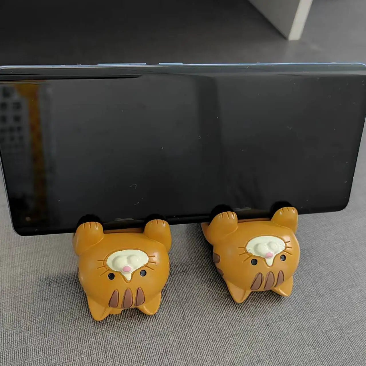 Whimsical Cat Resin Phone Stand