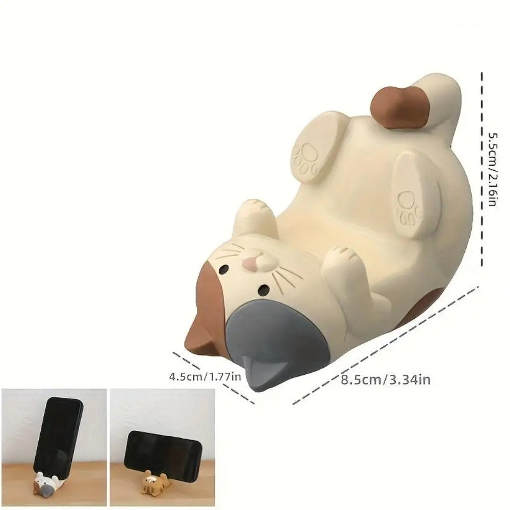 Whimsical Cat Resin Phone Stand