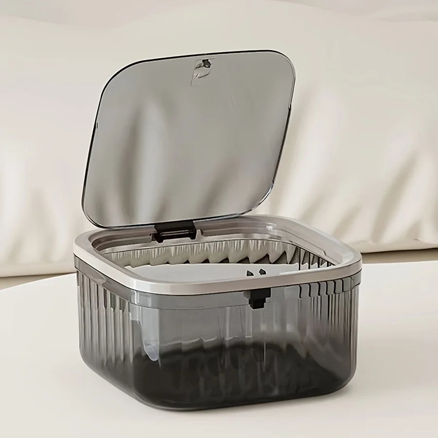 Flip-Top Clear Laundry Capsule Storage Bin