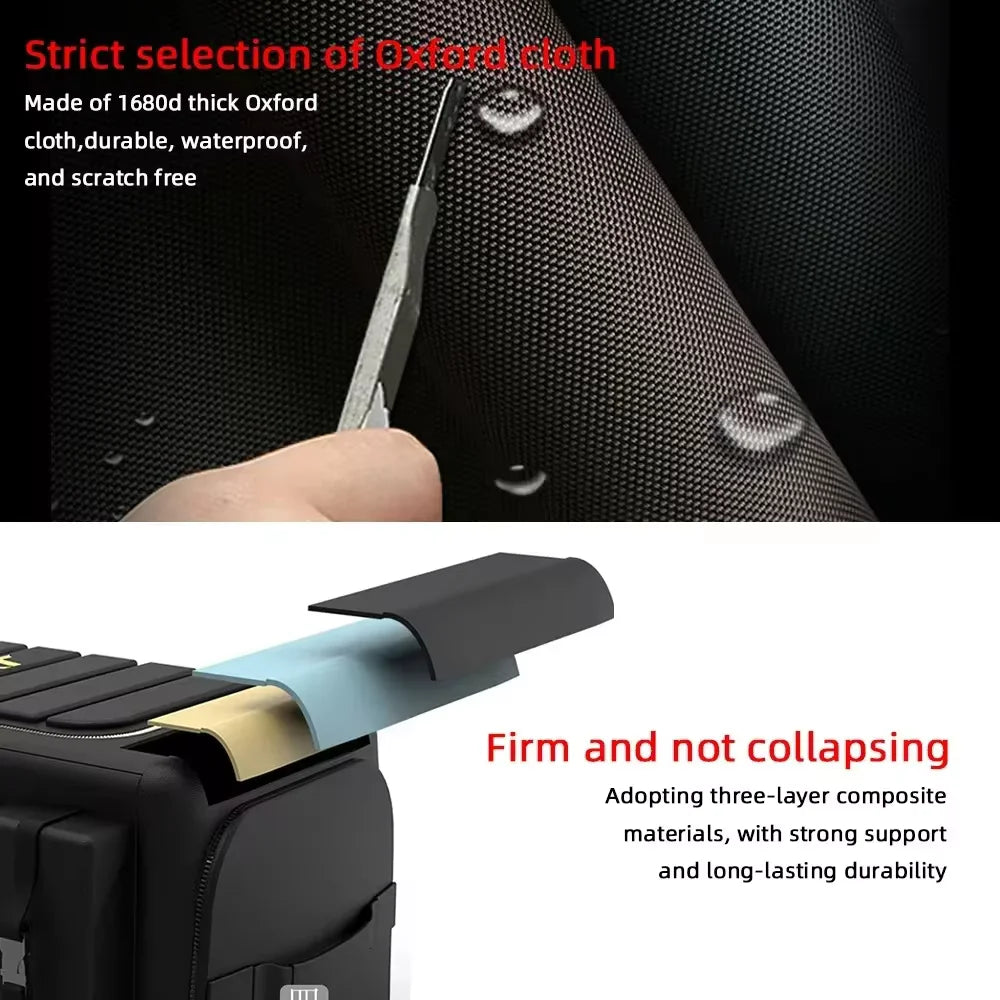 Foldable Oxford Cloth Car Trunk Organizer with Lid – Rectangular 70L, 50L, or 40L Storage Box for Vehicles, Camping, and Home