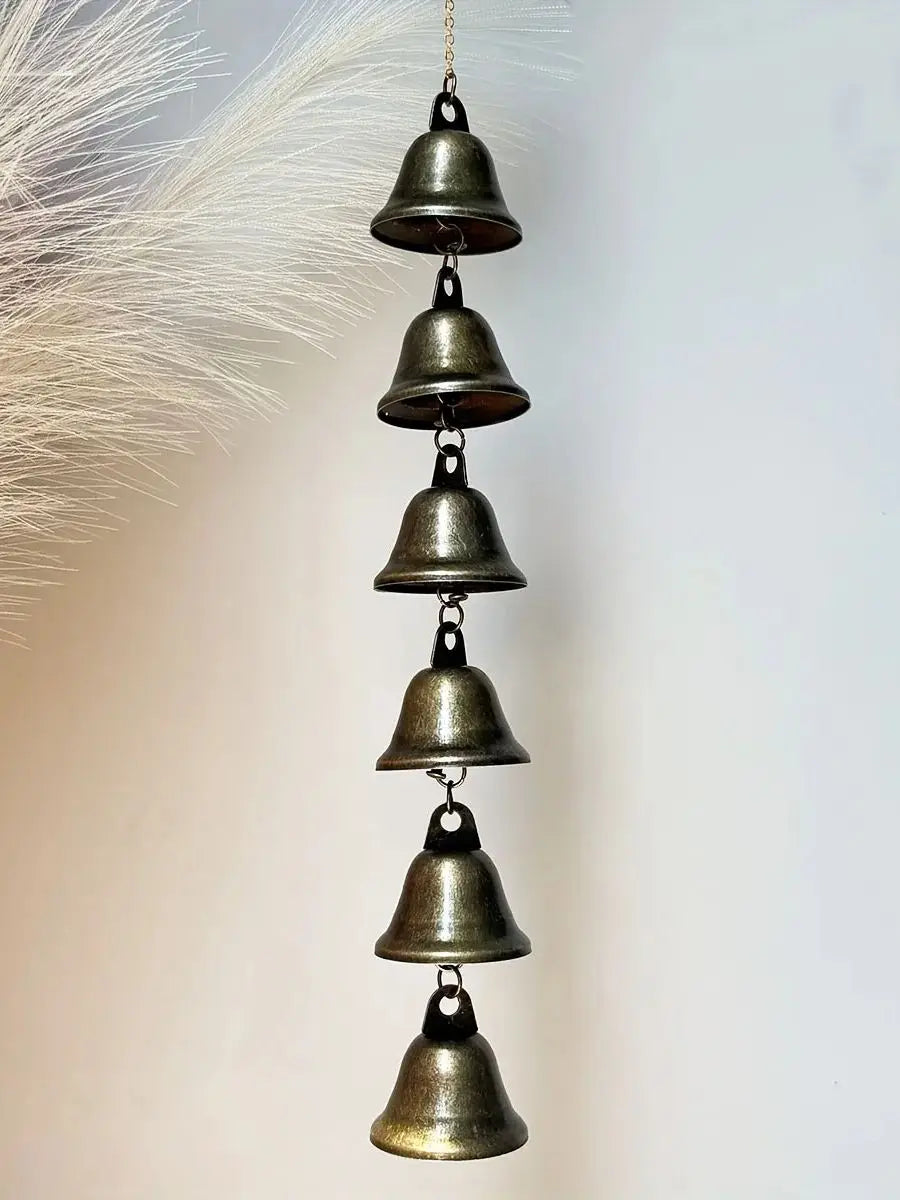 Country-Style Metal Wind Chime with Decorative Chain