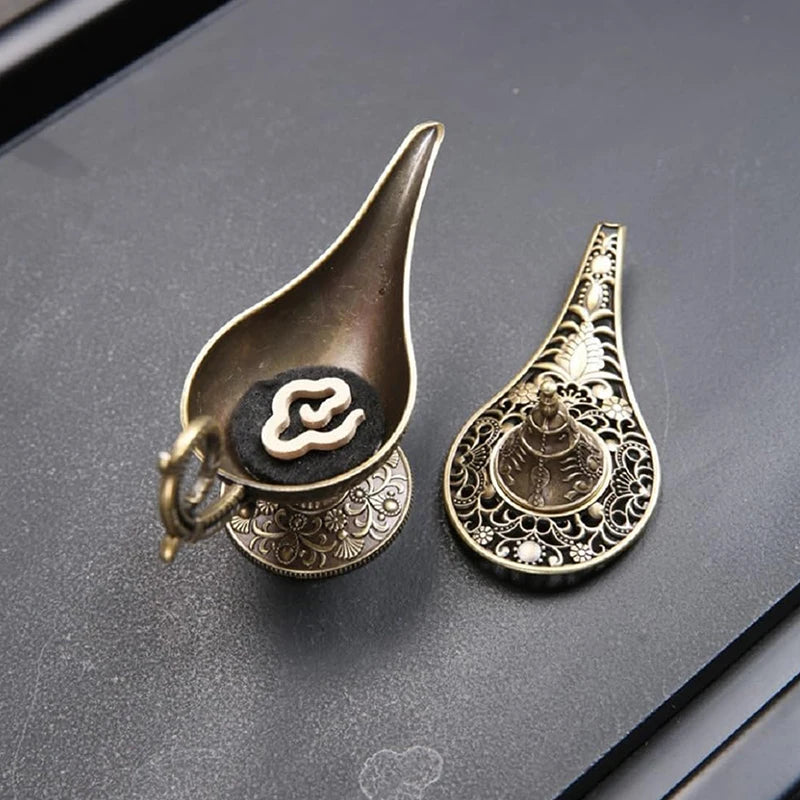 Ornate Alloy Incense Burner Lamp – Home Scent Holder & Decor