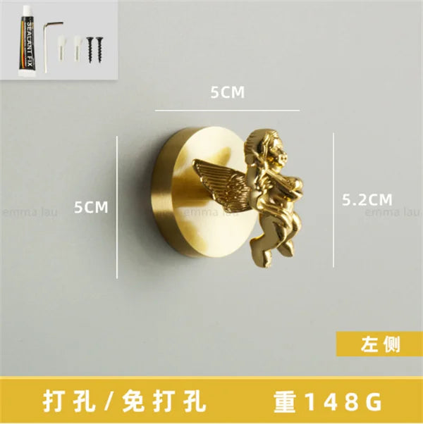 Eden Brass Animal Wall Hook – Sculpted Decorative Hook for Entryway or Bathroom