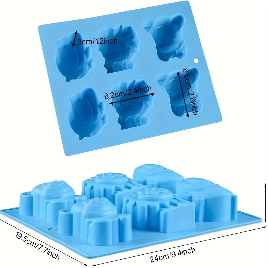 Animal-Shaped Silicone Soap Mold Tray for DIY Soap or Crafts