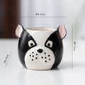 Marlow Dog Face Porcelain Mini Planter – Desktop Animal Pot