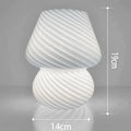 Marlow Glass Mushroom Table Lamp – Dimmable LED Bedside & Desk Light