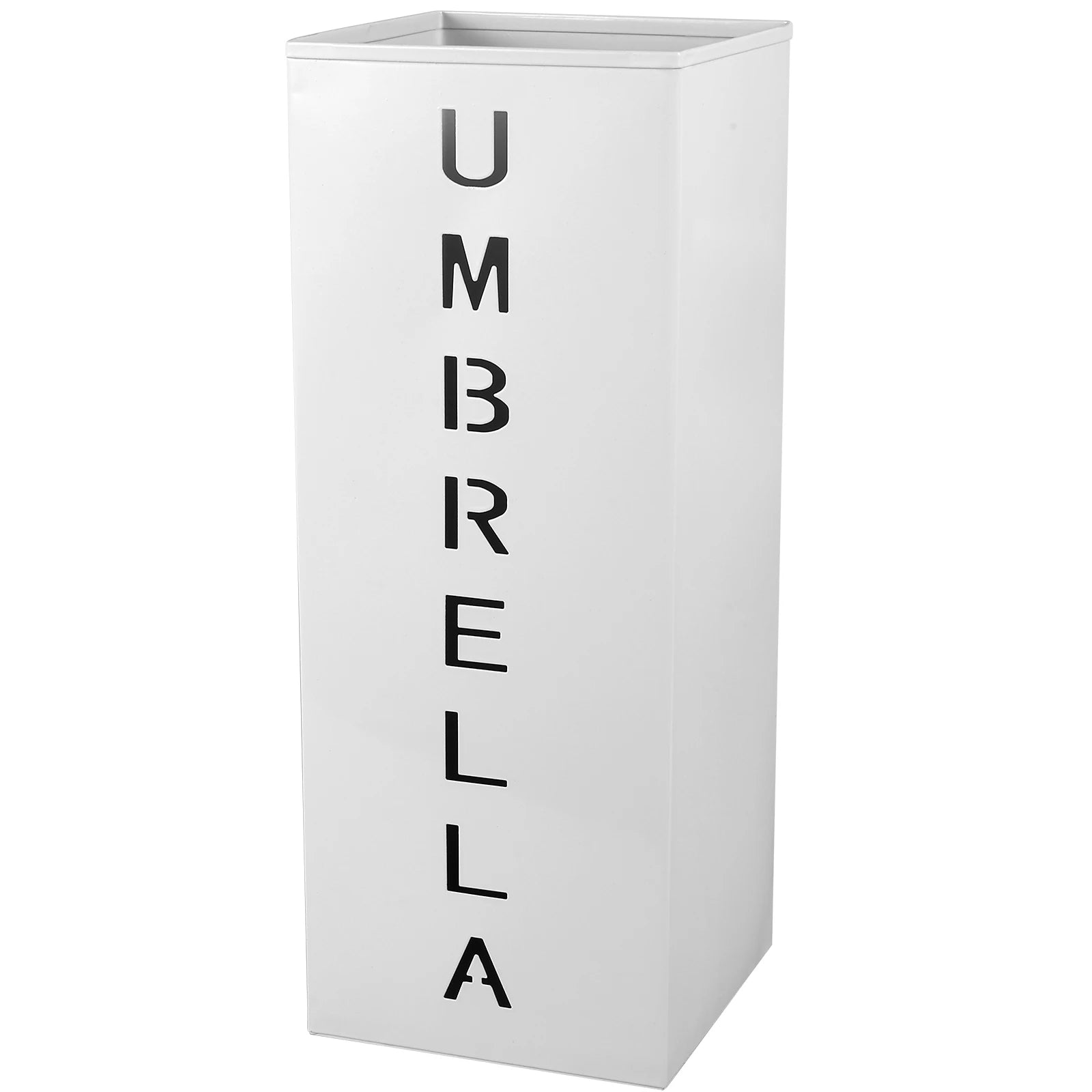Metal Umbrella Stand with Removable Hooks for Entryway or Mudroom