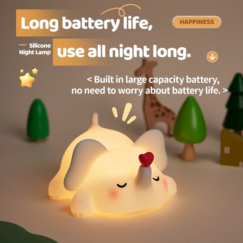 Willow Animal Silicone Night Light for Nursery & Kids’ Bedside