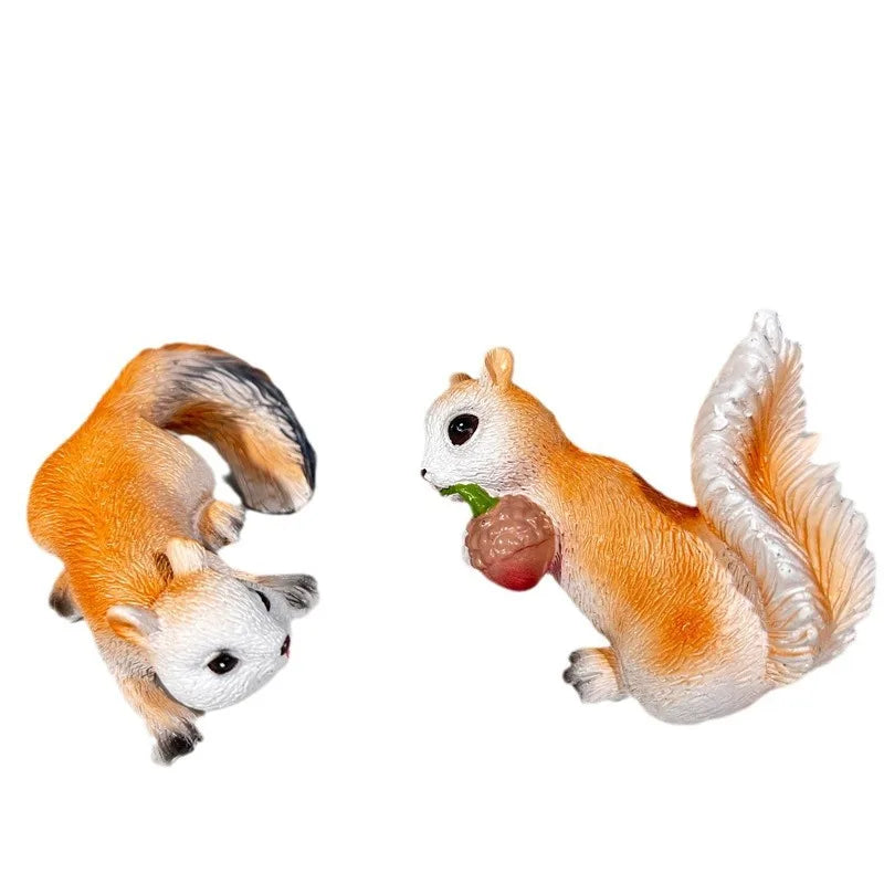 Acorn Squirrel Resin Hanging Planter Decorations, Set of 2