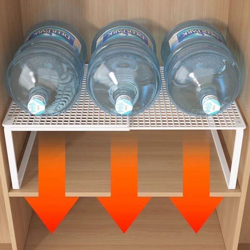 Adjustable Stackable Closet Shelf Organizer – Carbon Steel