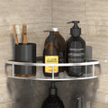 No-Drill Metal Corner Shower Shelf for Bathroom Organization