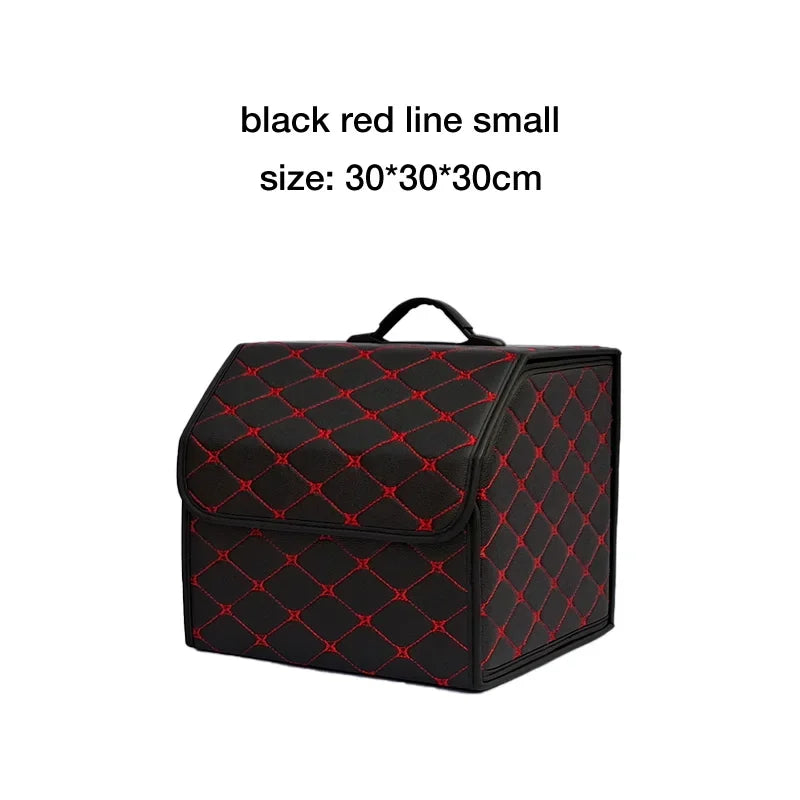 Quilted Folding Car Trunk Organizer with Handle