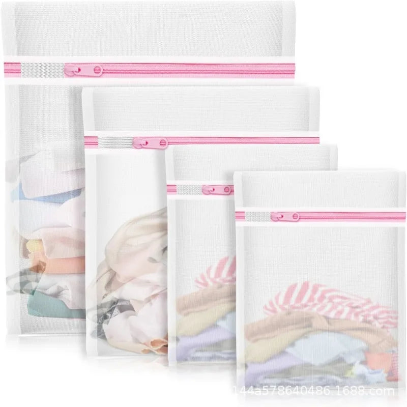 Mesh Laundry Bag Set with Zipper Closures for Delicates, Socks & Travel Organization
