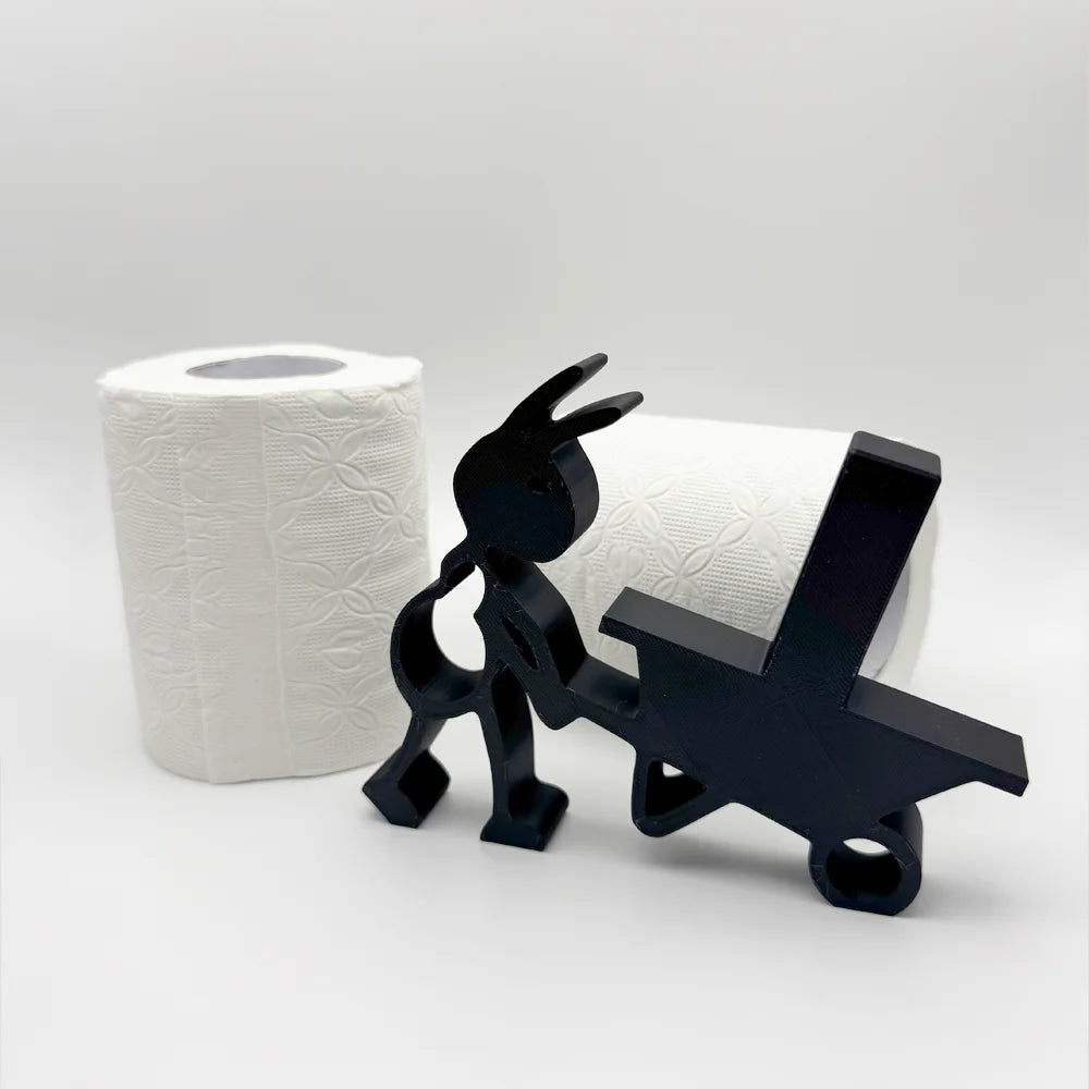 Ant Silhouette Tissue Roll Holder Set