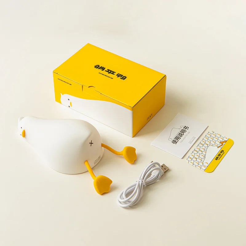 Willow Duck Silicone Night Light – Rechargeable Bedside Lamp