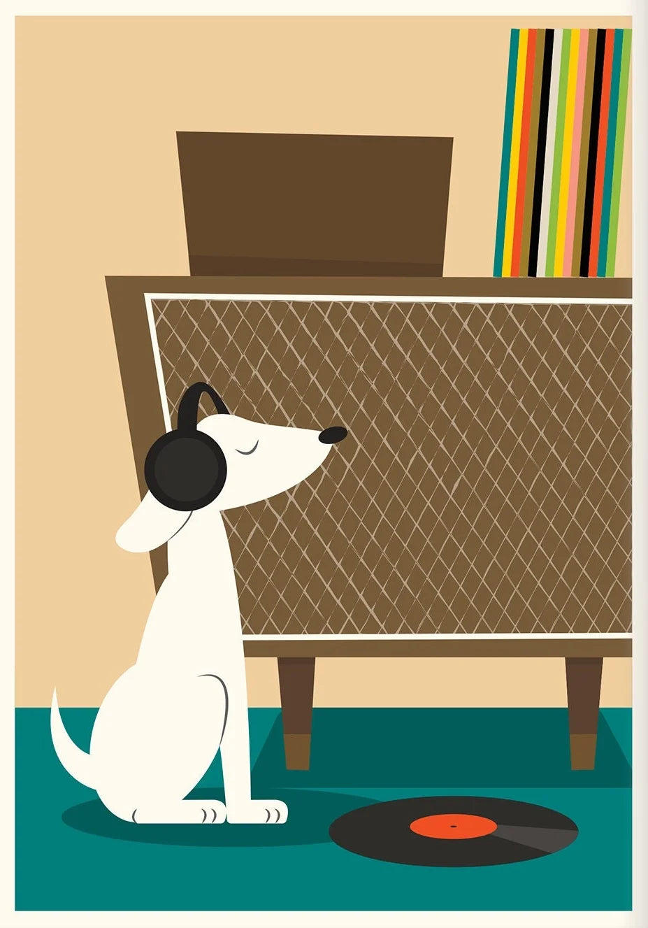 Vinton Mid-Century Vinyl Records Canvas Art Print