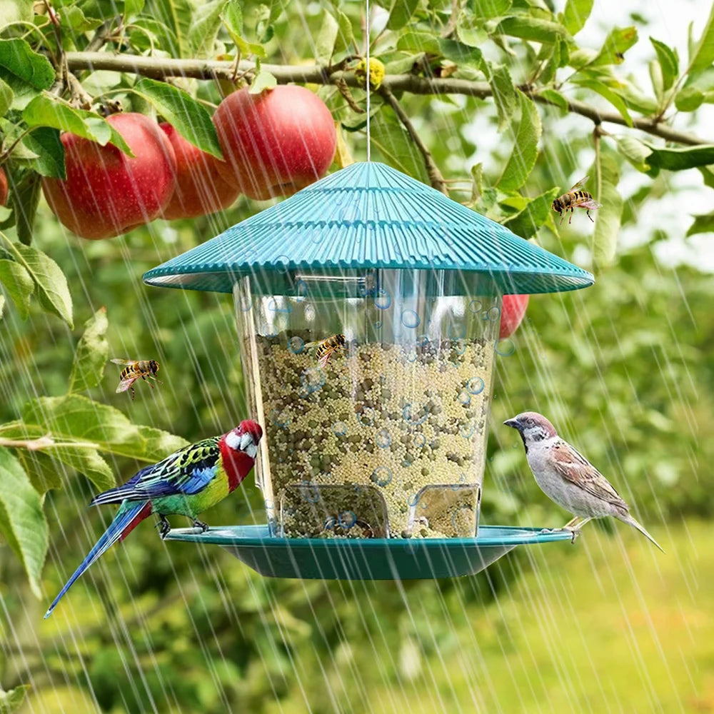 Outdoor Hanging Bird Feeder with Multiple Perches – Plastic, 2.6 lb Capacity
