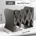 Retractable Metal Book Stand Organizer – Adjustable Bookend for Desk or Shelf