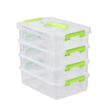 Stackable Transparent Storage Box with Handle for Home Organization