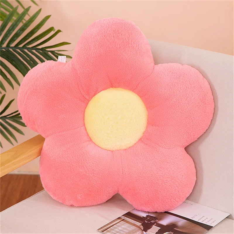 Daisy Five-Petal Plush Flower Cushion for Cozy Bedroom & Reading Nook Comfort – 30cm, Assorted Colors