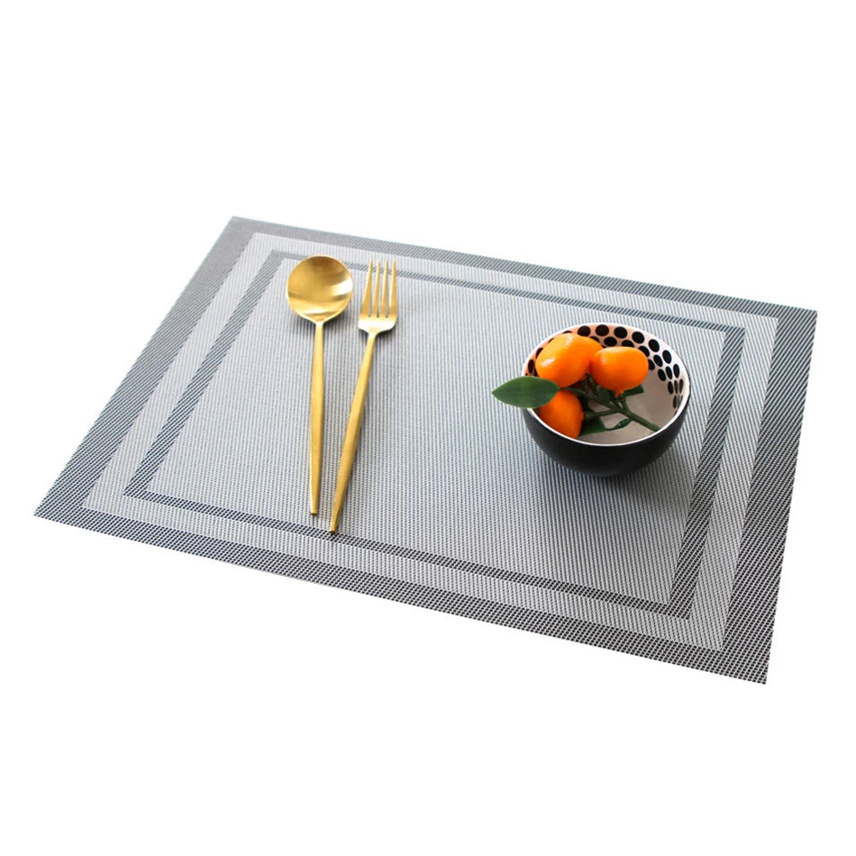 Bamboo Pattern PVC Placemats for Dining Table – Multiple Colors