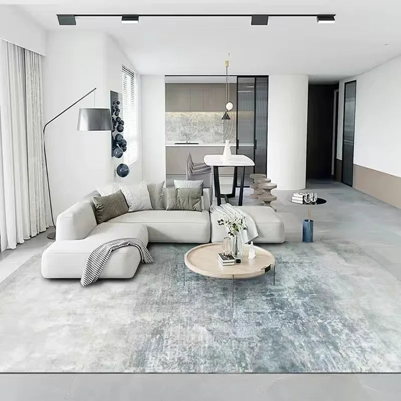 Modern Washable Area Rug with Anti-Slip Backing for Living Room