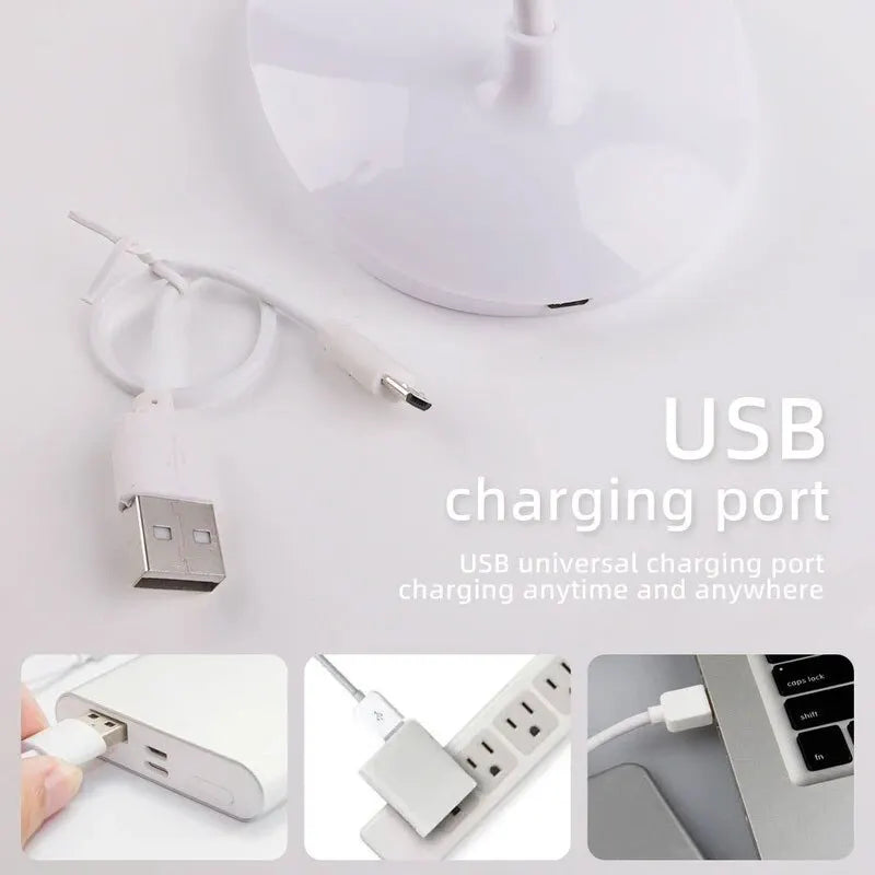 USB Rechargeable LED Desk Lamp with Flexible Neck