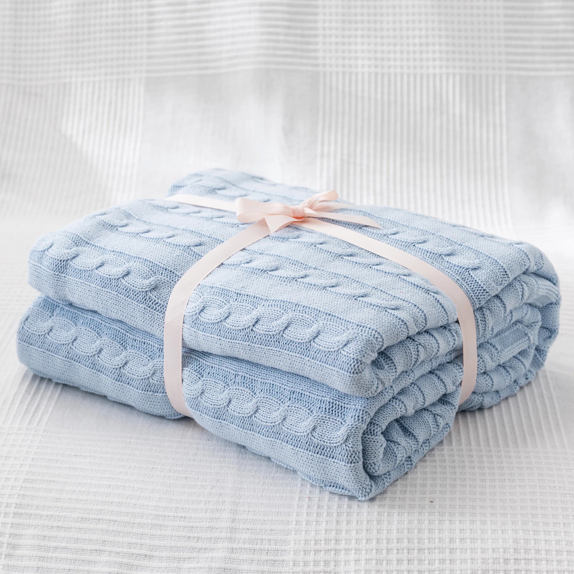 Ashby Cable Knit Cotton Throw Blanket