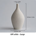 Linden Textured Ceramic Vase – Narrow Mouth Tabletop Decor