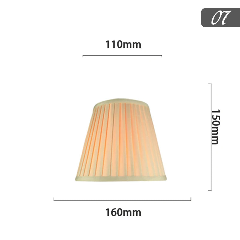 Pleated Fabric Lampshade for E27 Table or Floor Lamps – Multiple Sizes & Colors