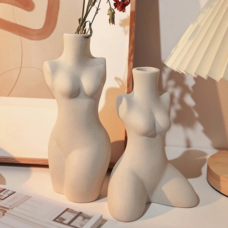 Wabi Sabi Ceramic Body Sculpture Vase