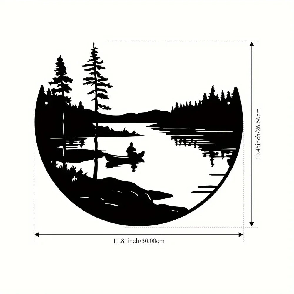 Lakeview Round Metal Wall Art