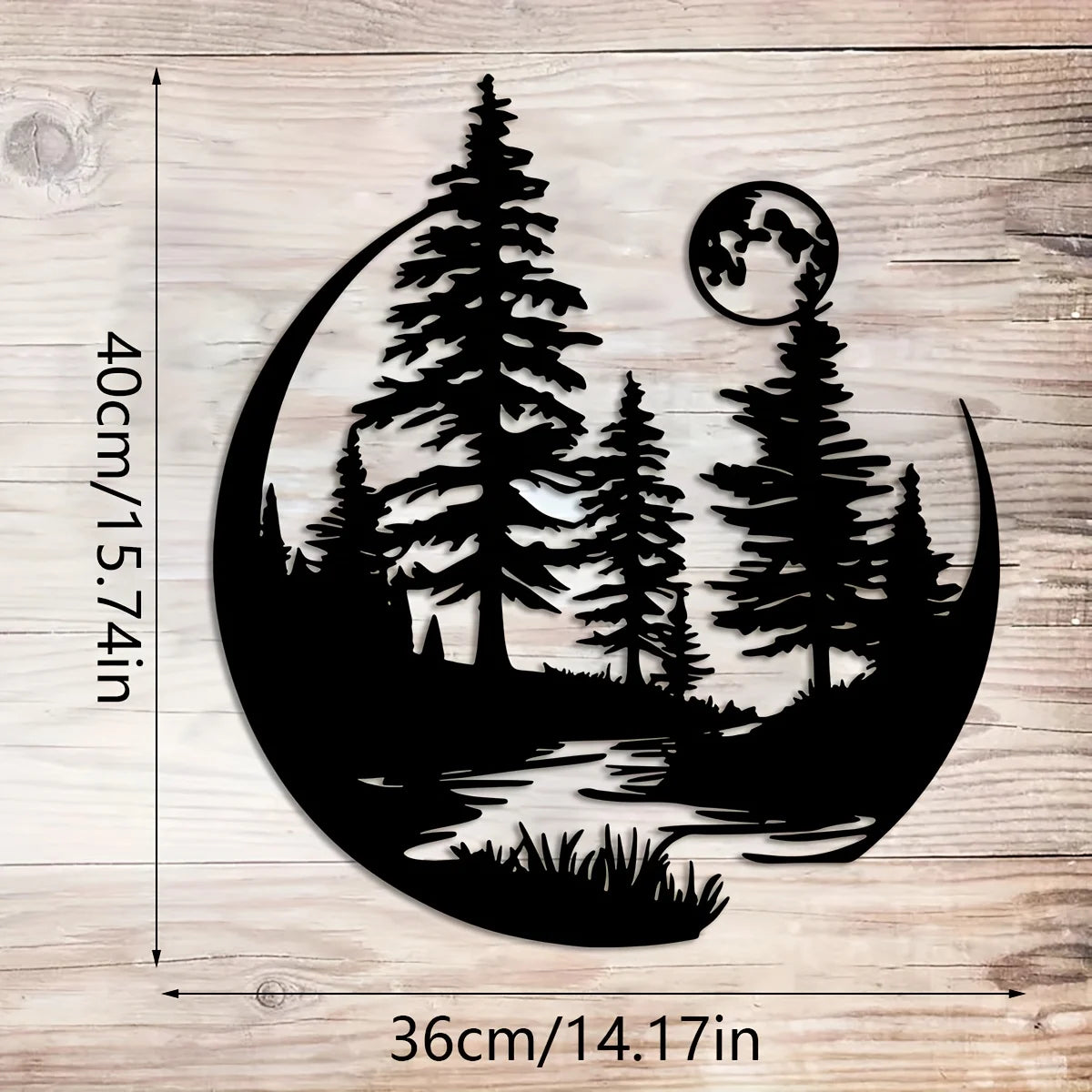 Lakeview Round Metal Wall Art