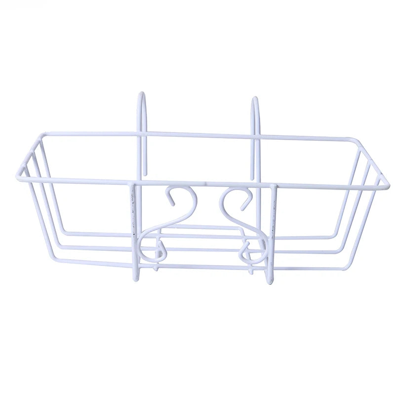 Hanging Metal Wire Basket with Hooks for Balcony or Wall Grid