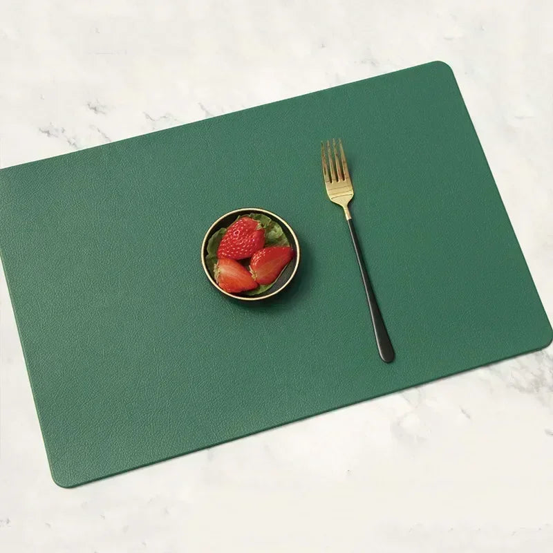 Modern Rectangular PVC Placemats – Easy-Clean Table Mats in 7 Colors