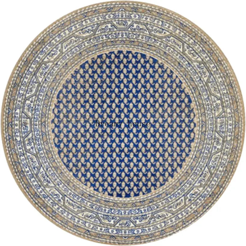 Adara Vintage Round Persian-Style Rug for Living Room or Bedroom