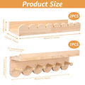 Scalloped Wood Floating Wall Shelves – Set of 3 or 4 for Kids’ Rooms & Entryways