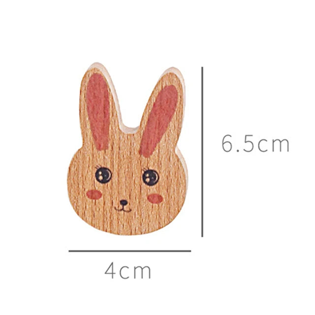 Woodland Animal Solid Wood Wall Hook