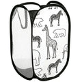Collapsible Animal Print Mesh Laundry Hamper for Kids’ Rooms & Bathroom Organization
