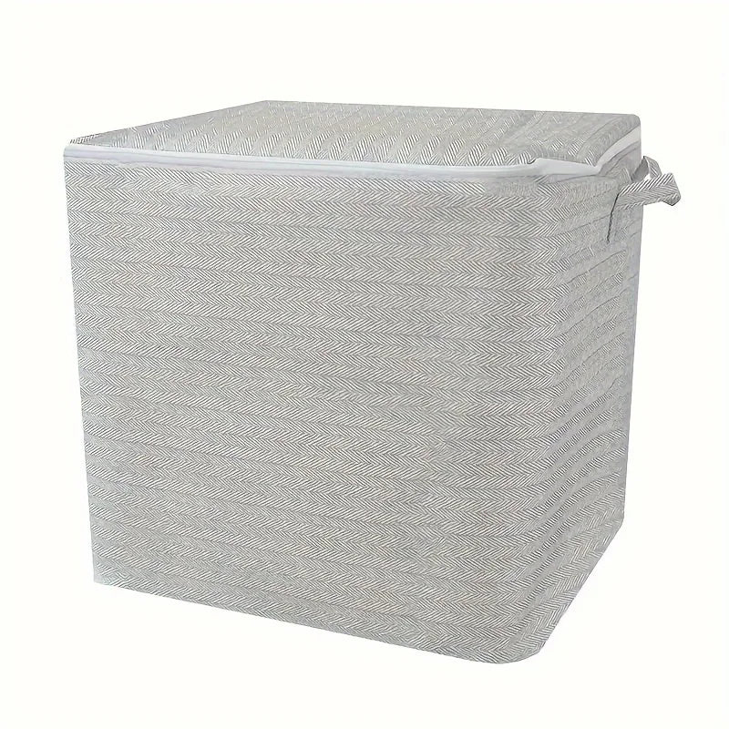 Extra Large Lidded Fabric Storage Box for Clothes and Bedding