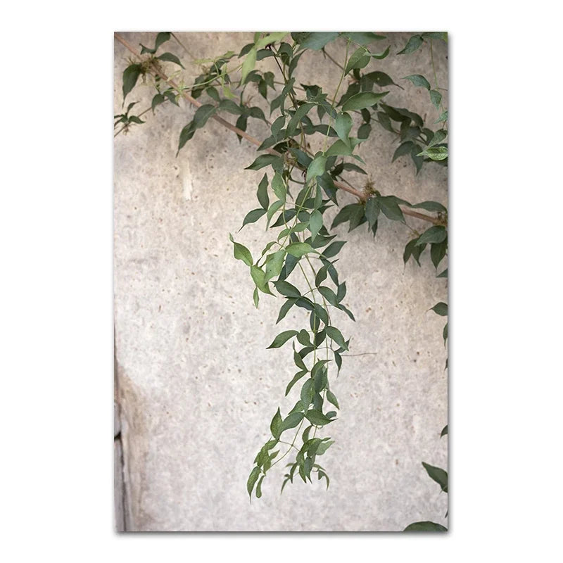 Alba Boho Canvas Wall Art – Spanish Greenery Print