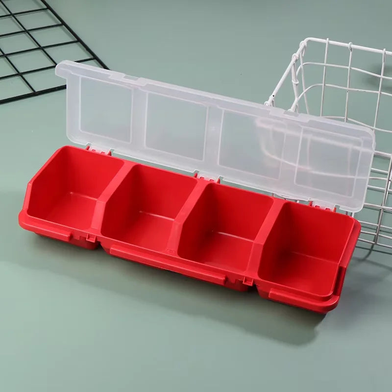3-Compartment Plastic Small Parts Organizer Box
