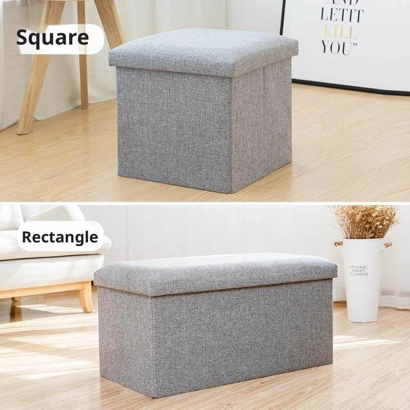 Linen Storage Ottoman Bench for Entryway, Living Room or Bedroom
