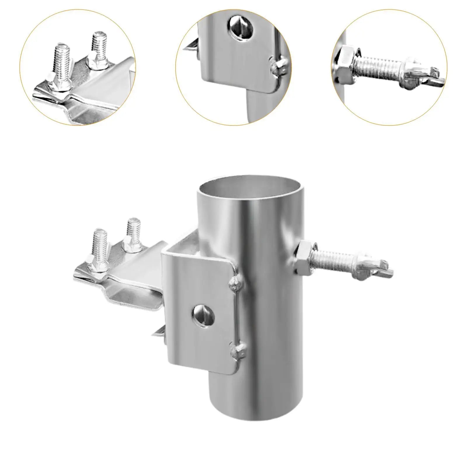 Clamp-On Metal Umbrella Holder for Outdoor Tables or Wagons