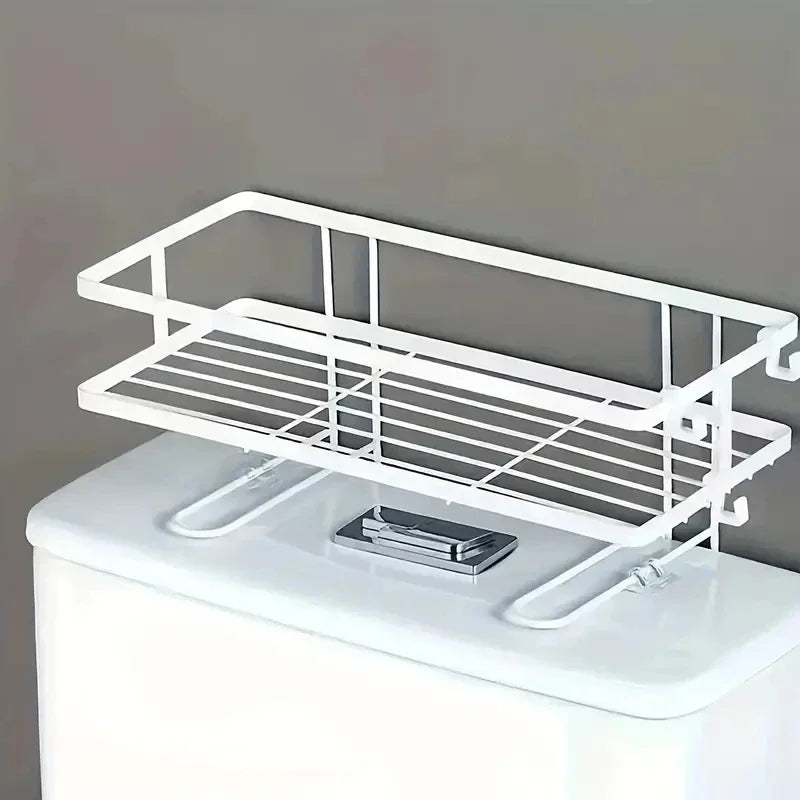 Over-the-Toilet Metal Storage Shelf for Bathroom Organization